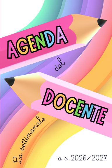 Agenda del Docente 26/27 di Maestra Marty: SETTIMANALE a colori